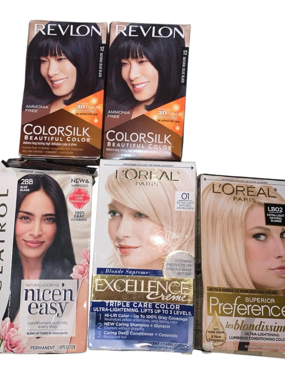 Bundle of 5 box hair dye